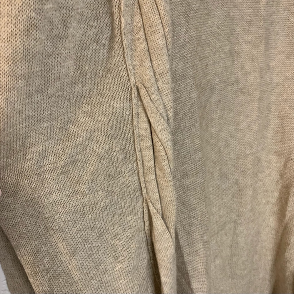 Revolve LAmade Twist Front Cardigan Dark Oatmeal Heather Size Medium NWT - Picture 6 of 8